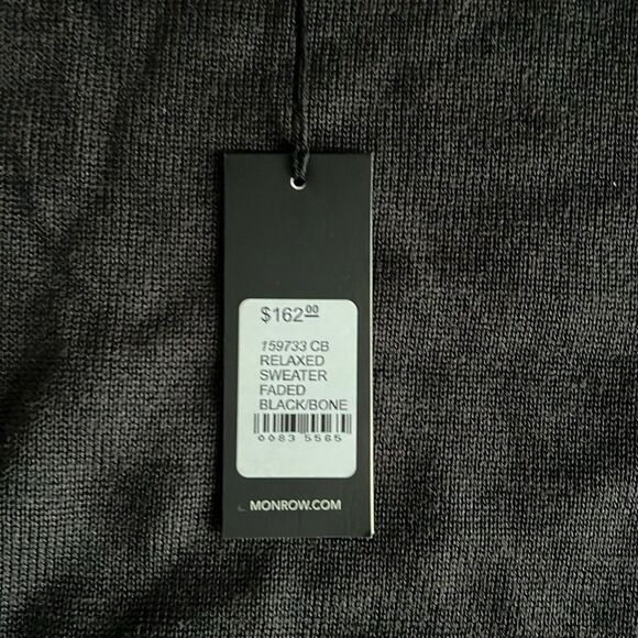 NWT Monrow Color Block Relaxed Sweater, XS - Picture 6 of 8